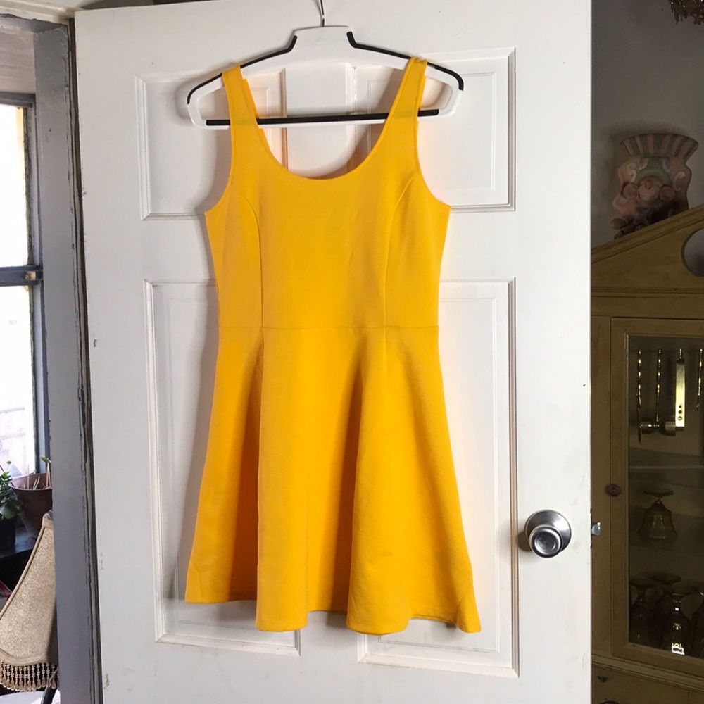 H&M bright yellow mini sundress